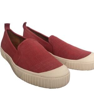 Zodiac Ciara Red Textured Slip On Sneakers